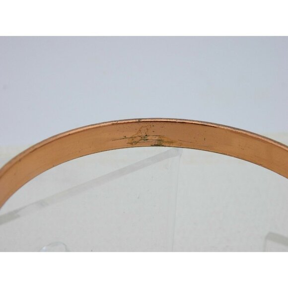 MATISSE RENOIR White Grey Gray Stripe Enamel Copper Bangle Bracelet - Picture 4 of 5